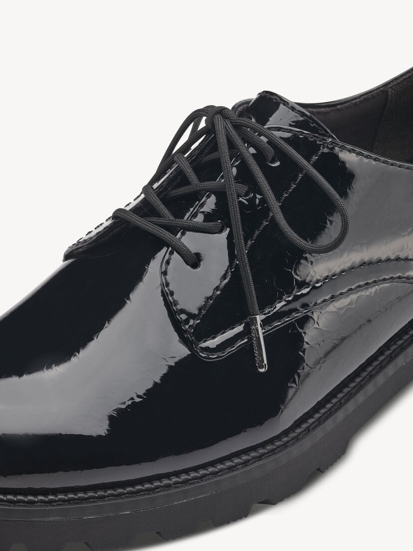 Lage schoen - zwart, BLK PATENT STR, hi-res