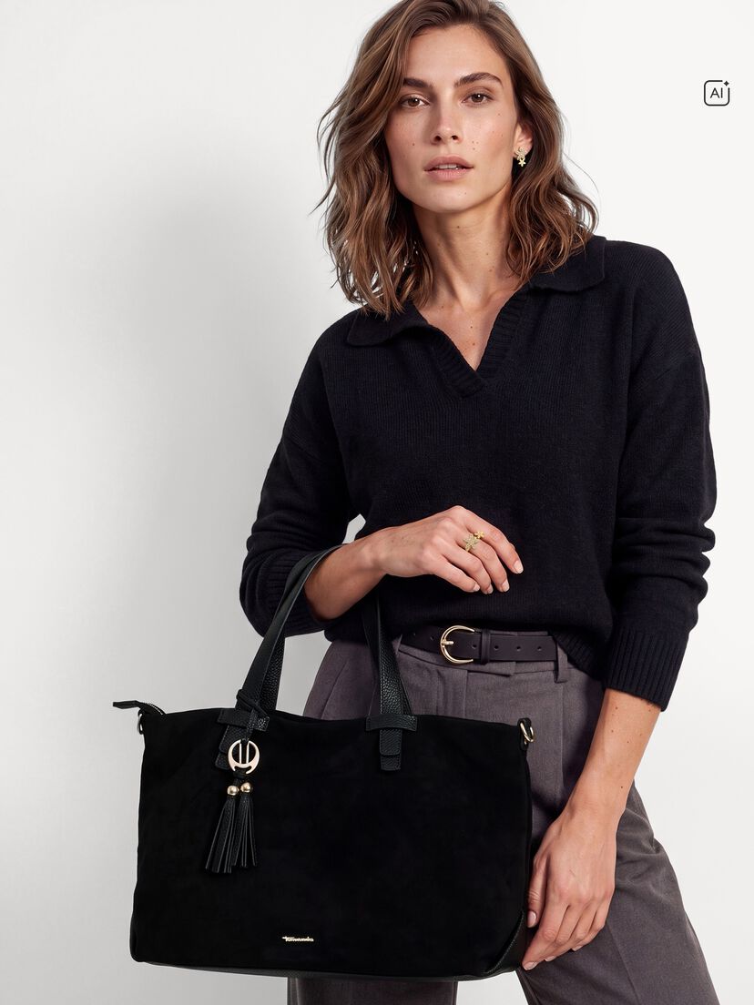 Shopper - zwart, black, hi-res