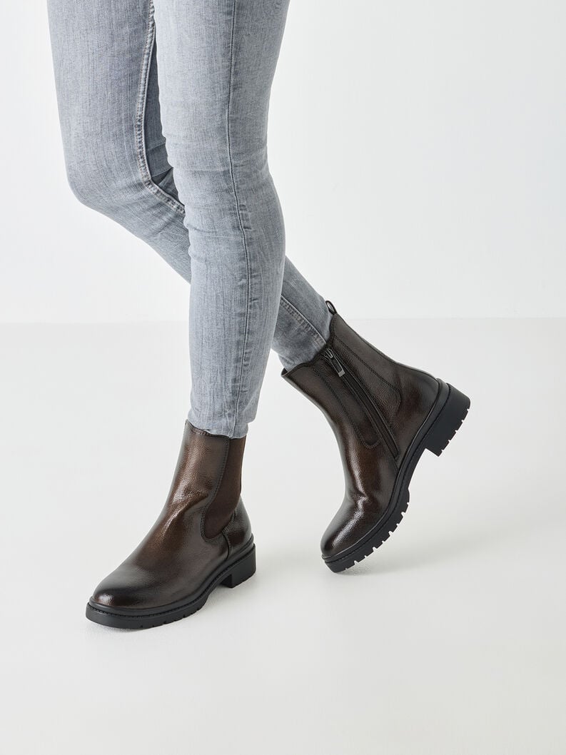 Bottine Chelsea - marron, BROWN PATENT, hi-res