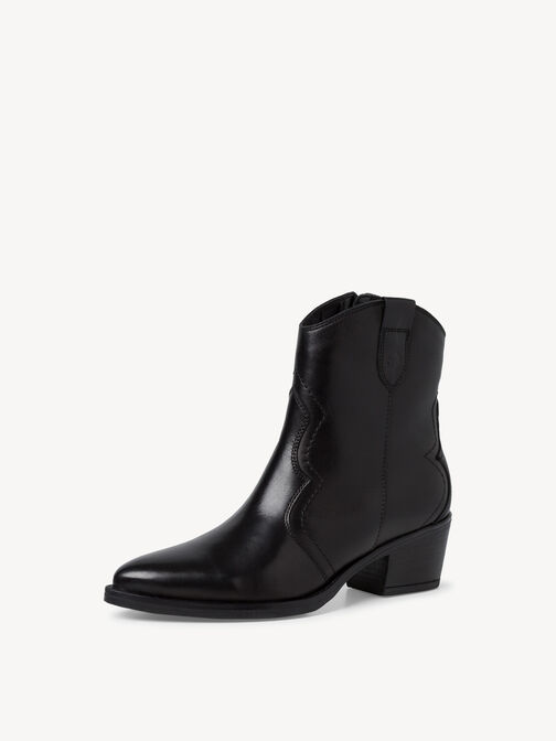 Bottine, BLACK LEATHER, hi-res