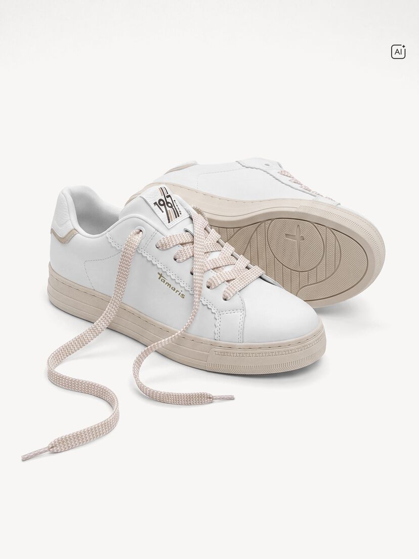 Sneaker - wit, WHITE LEATHER, hi-res