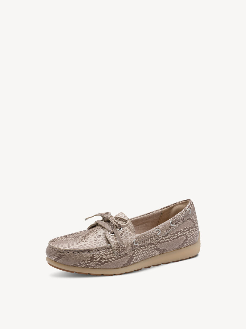 Leren Mocassin - beige, BEIGE SNAKE, hi-res