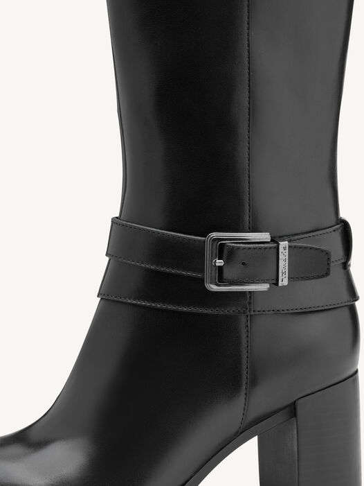 Enkellaarsje, BLACK LEATHER, hi-res