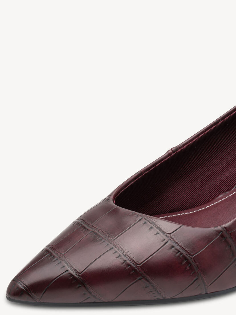 Pumps - rood, MERLOT CROCO, hi-res