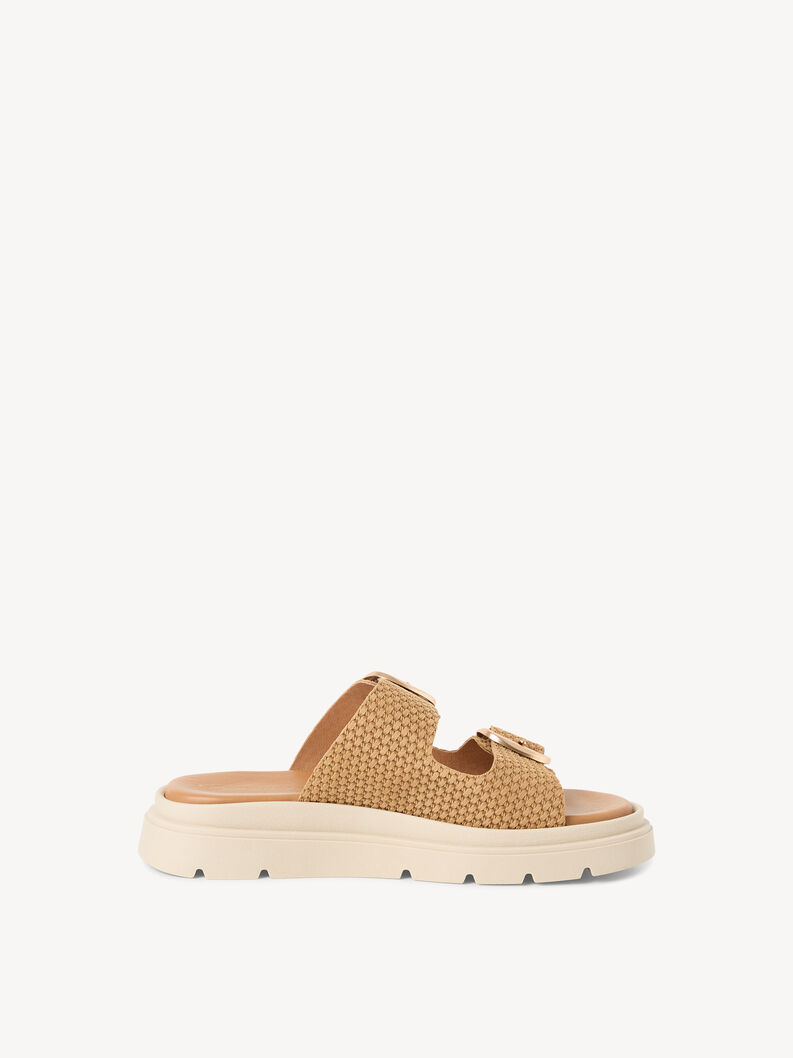 Leren Slipper - bruin, BROWN STRUCT., hi-res