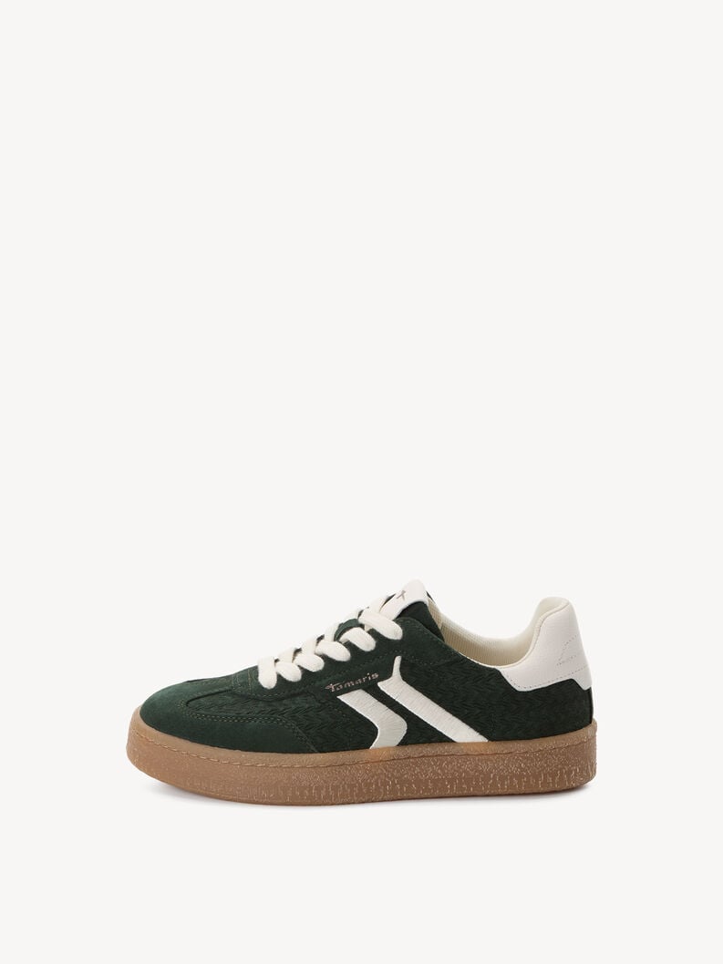 Leather Sneaker - green, BOTTLE, hi-res