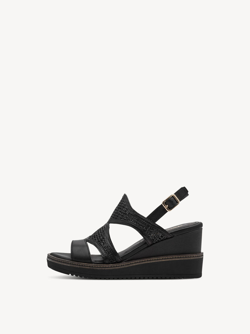Sandaaltje - zwart, BLACK, hi-res