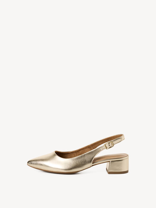 Slingpumps, LIGHT GOLD MET, hi-res