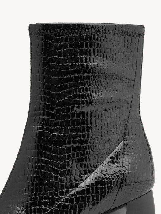 Enkellaarsje, BLACK CROCO, hi-res