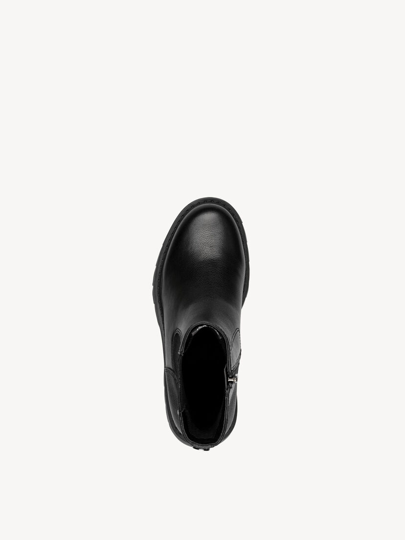 Leren Chelseaboot - zwart, BLACK, hi-res