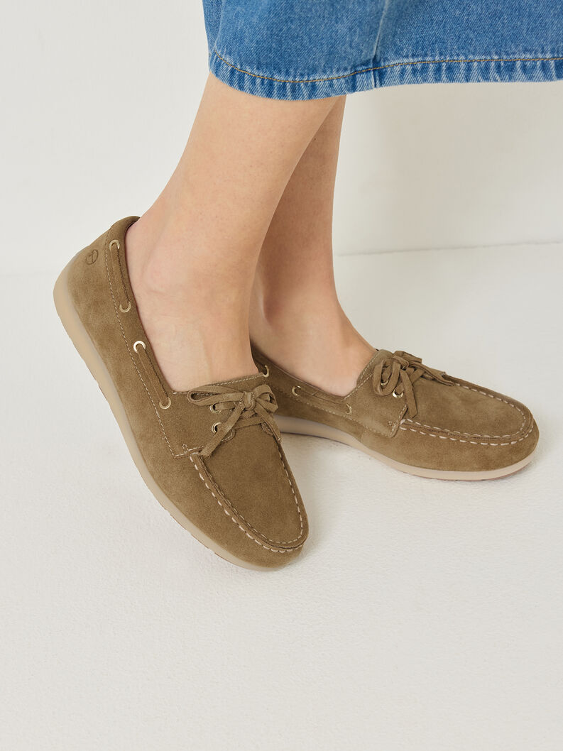 Ledermoccassin - braun, braun, hi-res
