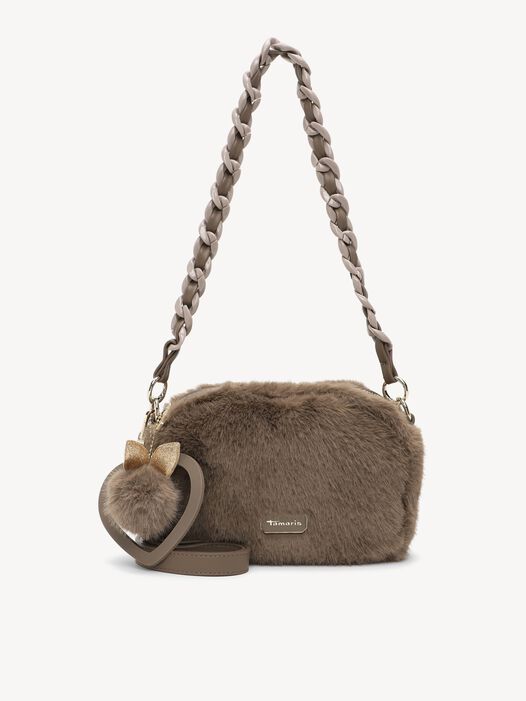 Schoudertas, taupe, hi-res