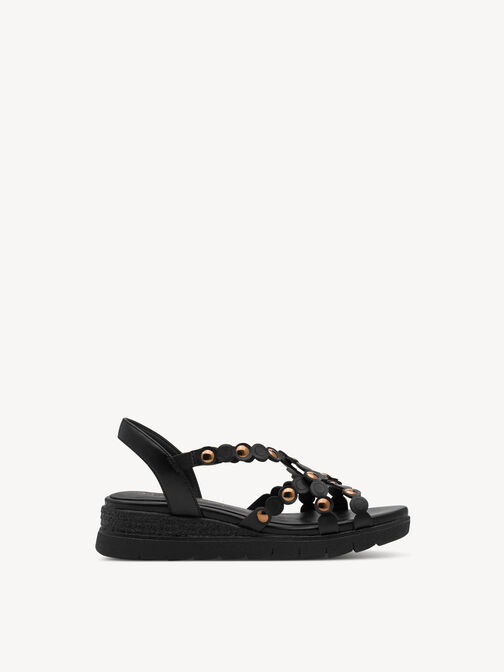 Heeled sandal, BLACK NAPPA, hi-res