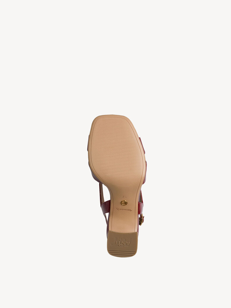 Heeled sandal - red, CHERRY, hi-res