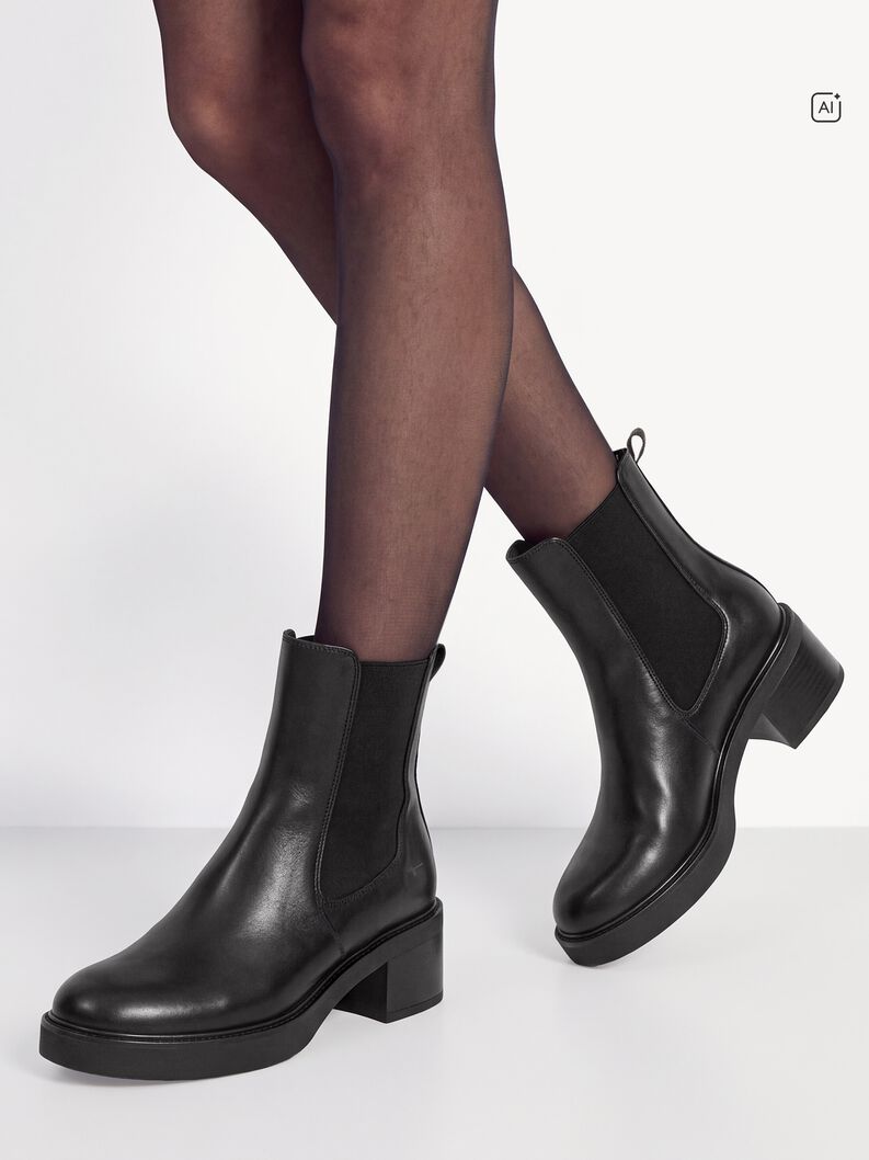 Stivaletti Chelsea - nero, BLACK LEATHER, hi-res