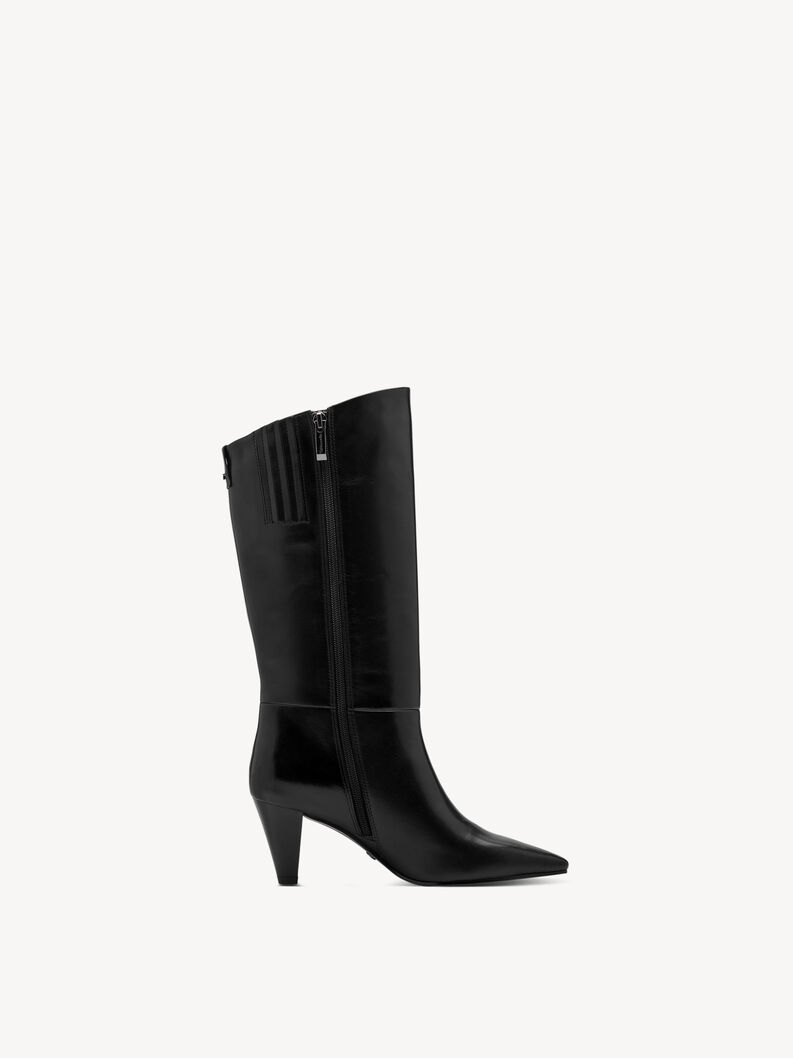 Ankelboots - svart, BLACK LEATHER, hi-res