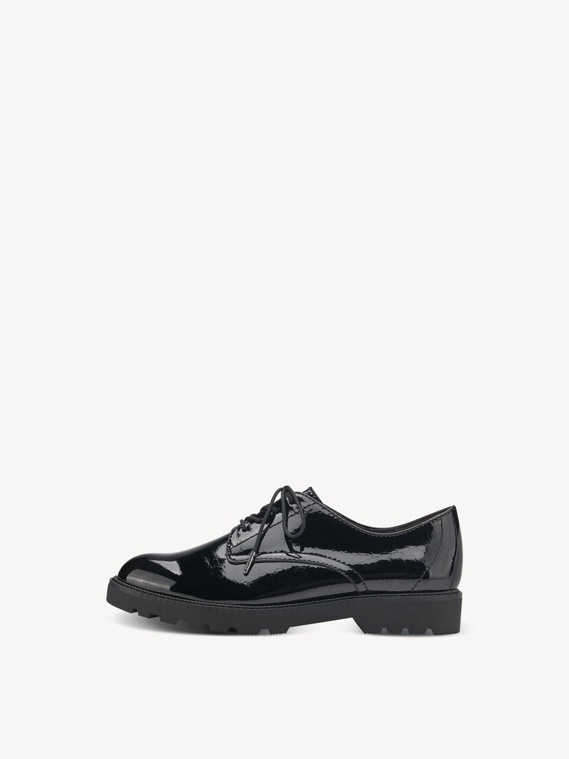 Lage schoen - zwart, BLK PATENT STR, hi-res