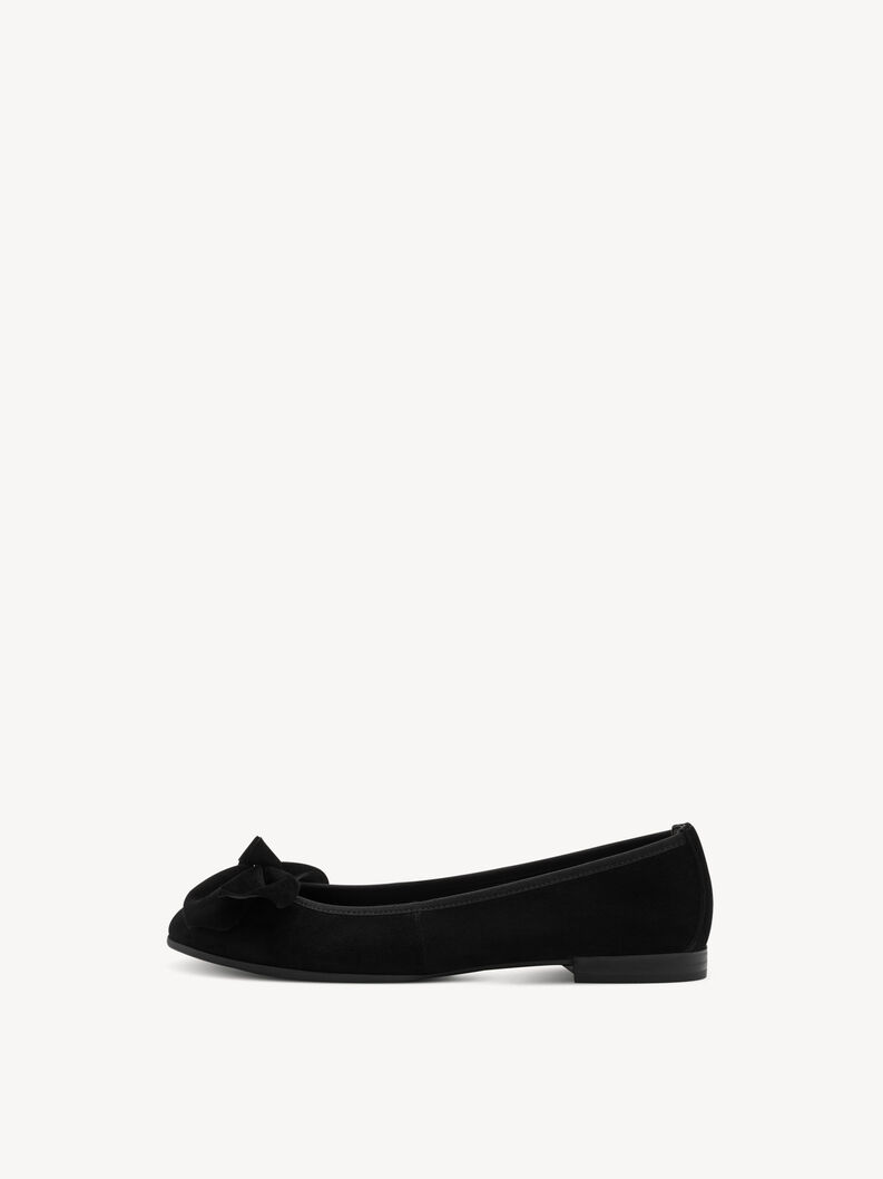 Lederballerina - schwarz, BLACK, hi-res