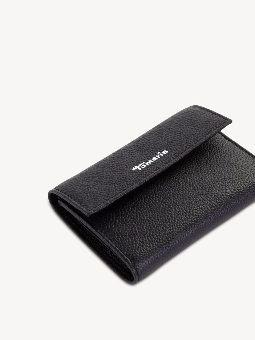 Leren Portemonnee - zwart, black, hi-res