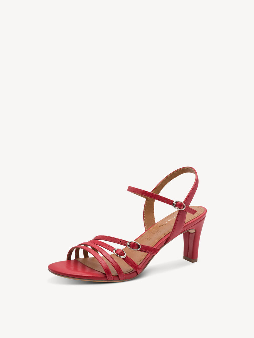 Leren Sandaaltje - rood, RED, hi-res