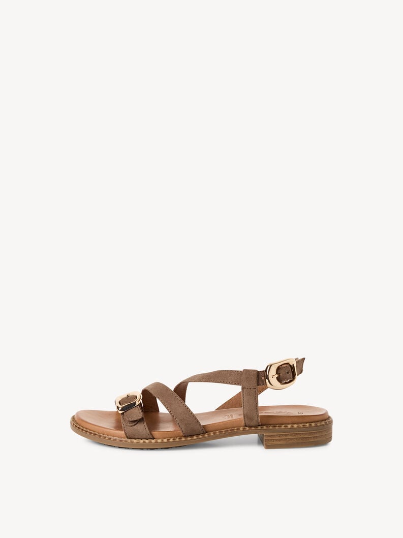 Leather Sandal - brown, TAUPE SUEDE, hi-res