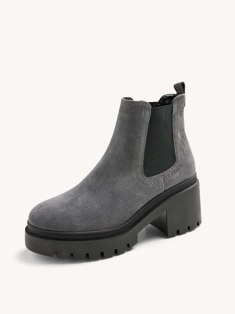 Leder Chelsea Boot - grau, GREY SUEDE, hi-res