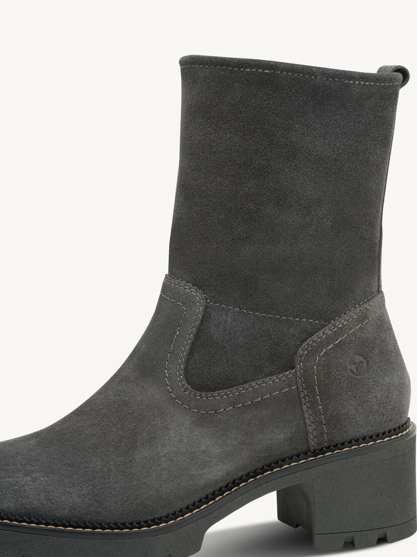 Leren Enkellaarsje - grijs, ANTHRACITE, hi-res