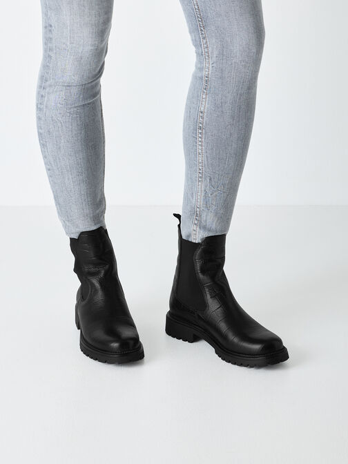 Chelsea boot, BLACK CROCO, hi-res