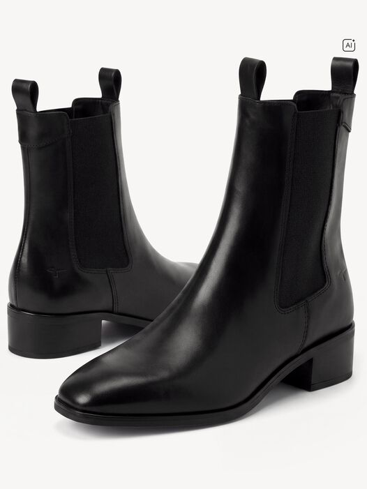 Chelseaboot, BLACK LEATHER, hi-res