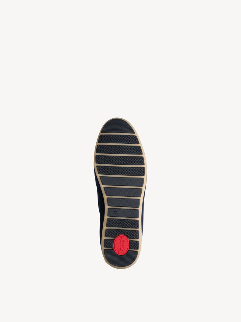 Ledermoccassin - blau, NAVY, hi-res
