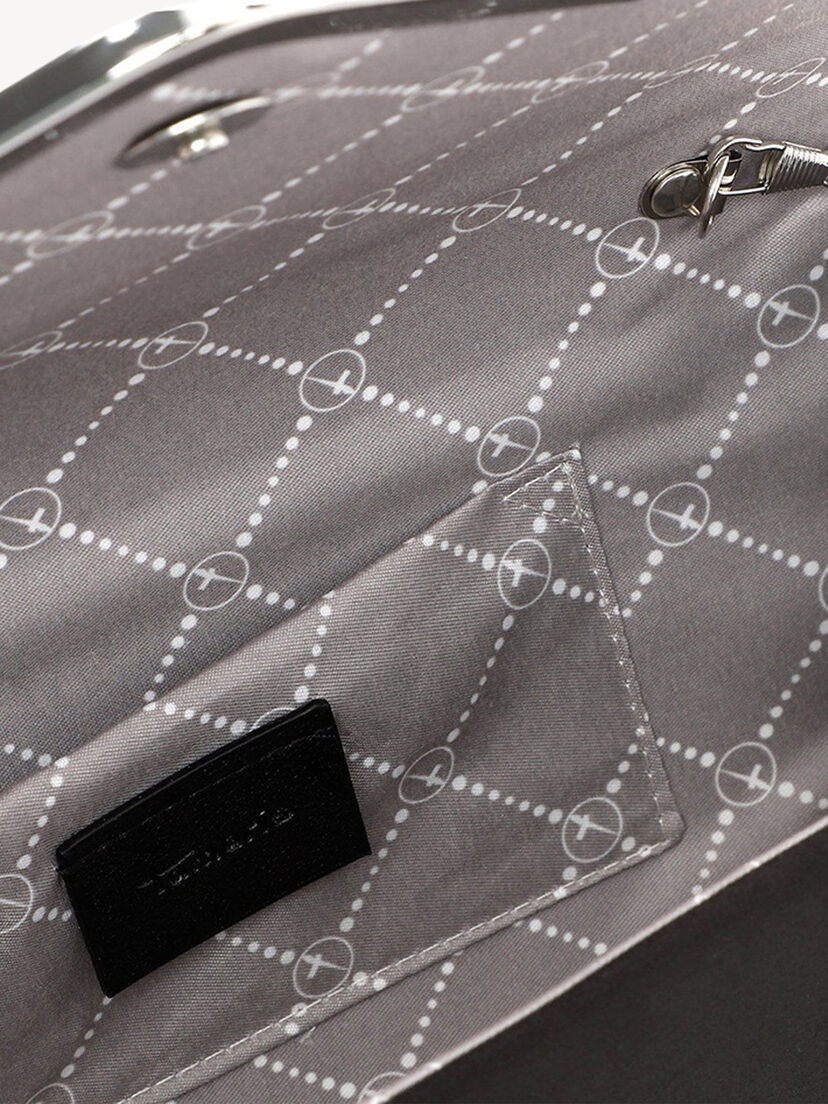 Clutch - zwart, black satin, hi-res