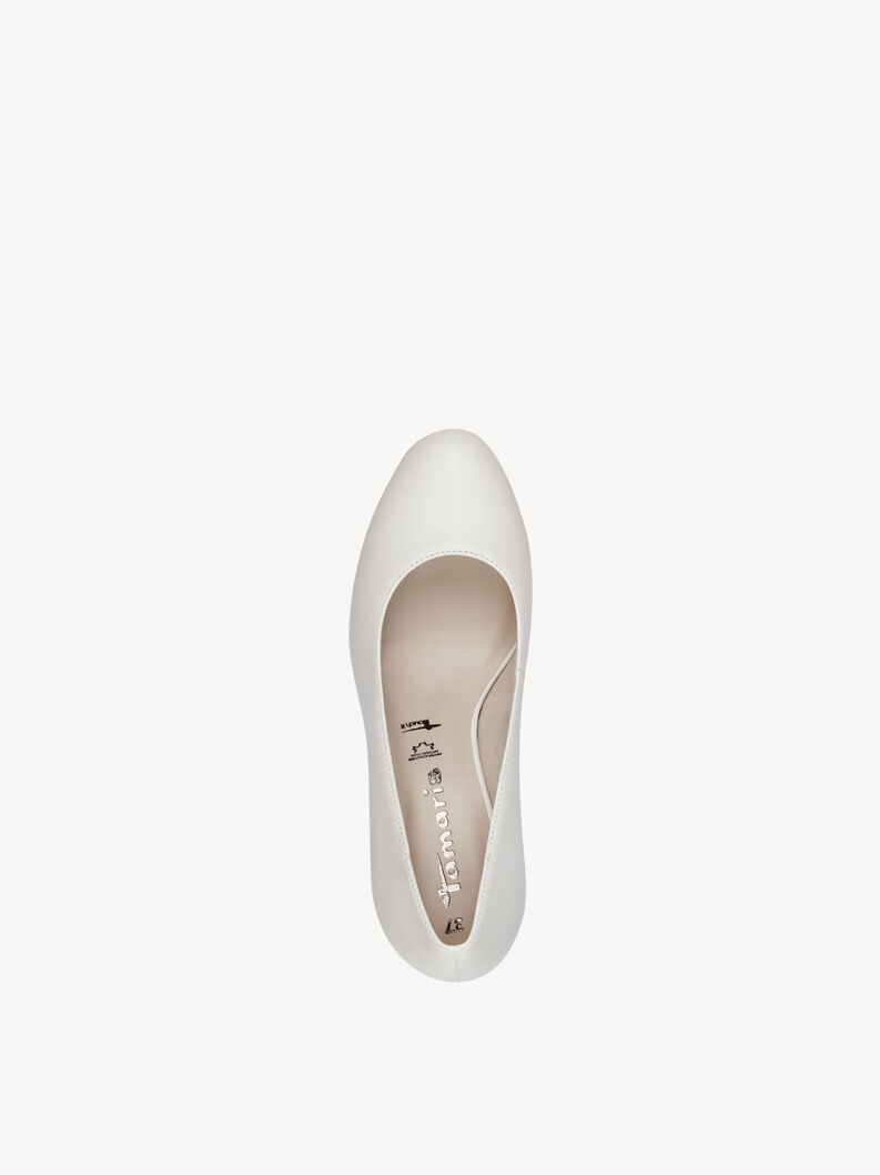 Leather Pumps - white, WHITE, hi-res