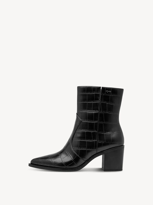 Enkellaarsje, BLACK CROCO, hi-res