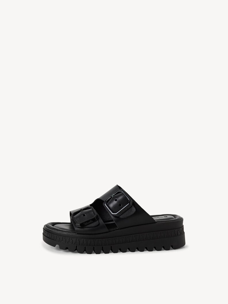 Leather Mule - black, BLACK LEATHER, hi-res