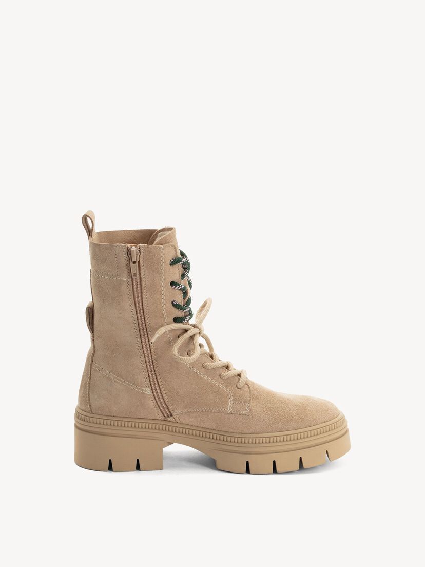 Leren Enkellaarsje - beige, beige, hi-res