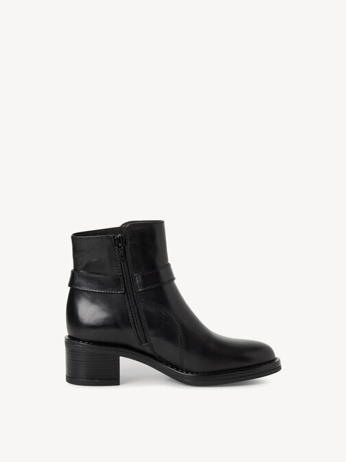Stiefelette, BLACK LEATHER, hi-res