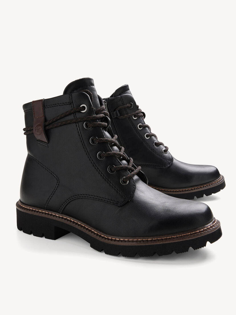 Enkellaarsje - zwart, BLACK, hi-res