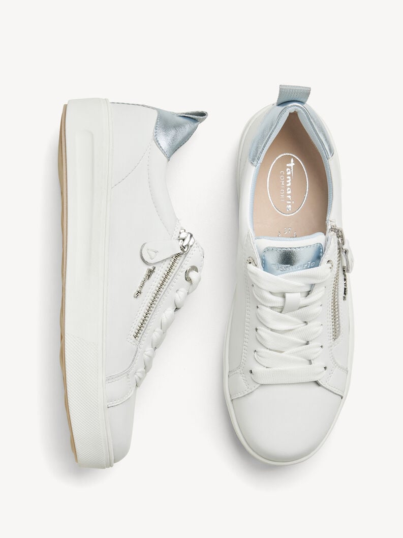 Sneaker - wit, WHITE/SKY, hi-res