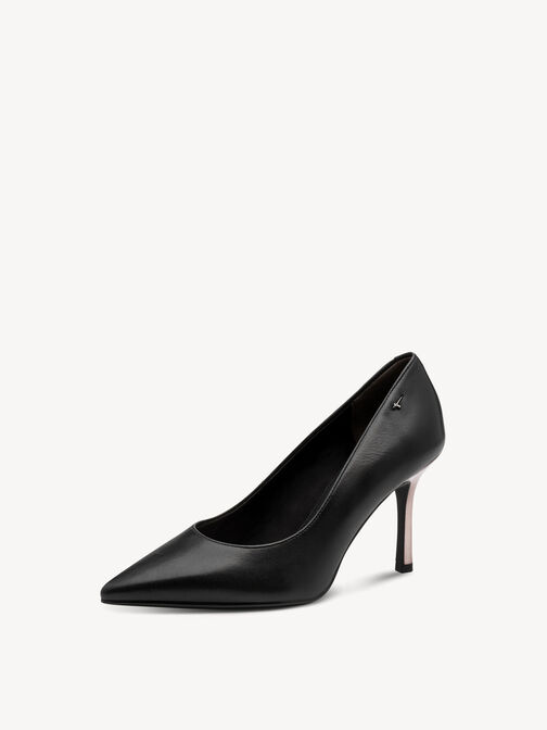 Escarpin, BLACK LEATHER, hi-res