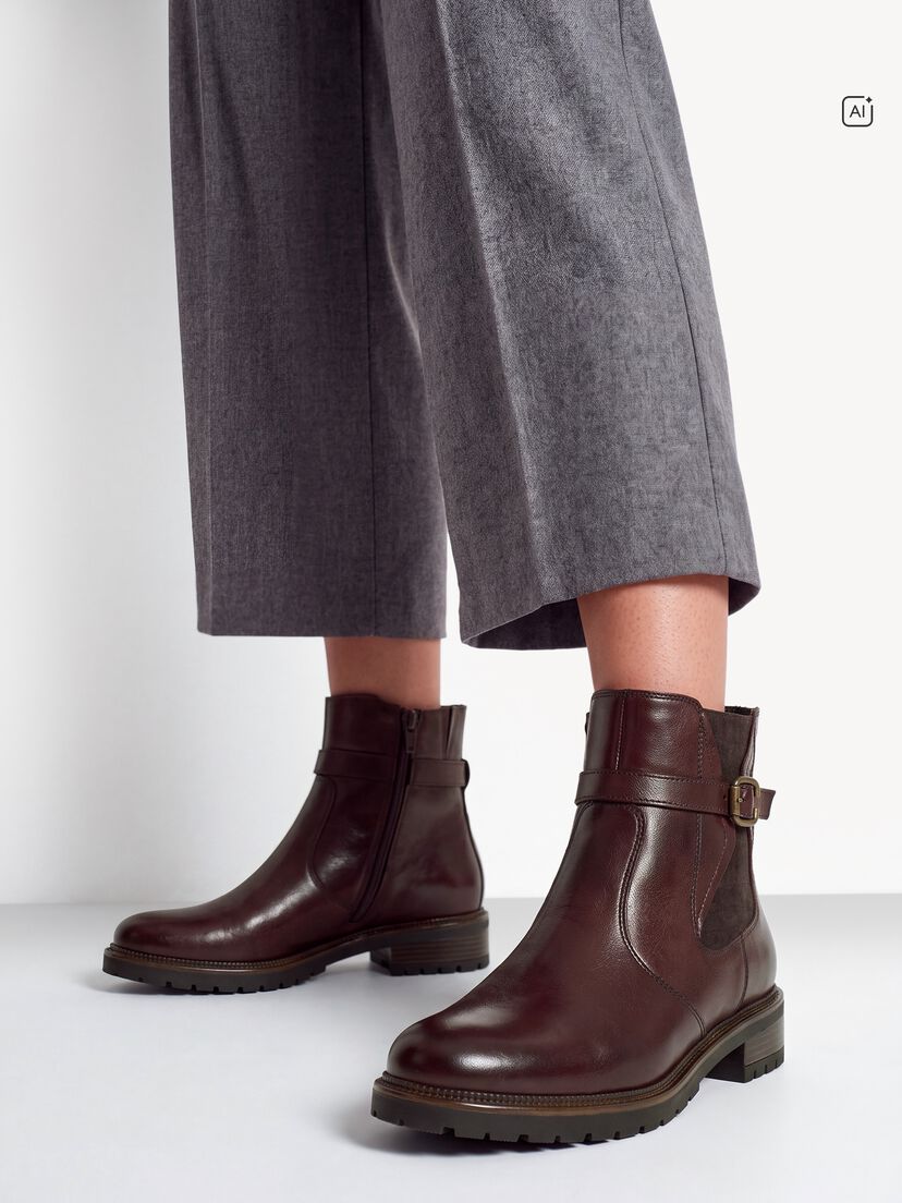 Leren Chelseaboot - bruin, BRANDY, hi-res