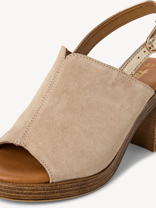 Sandale &agrave; talon, beige, hi-res