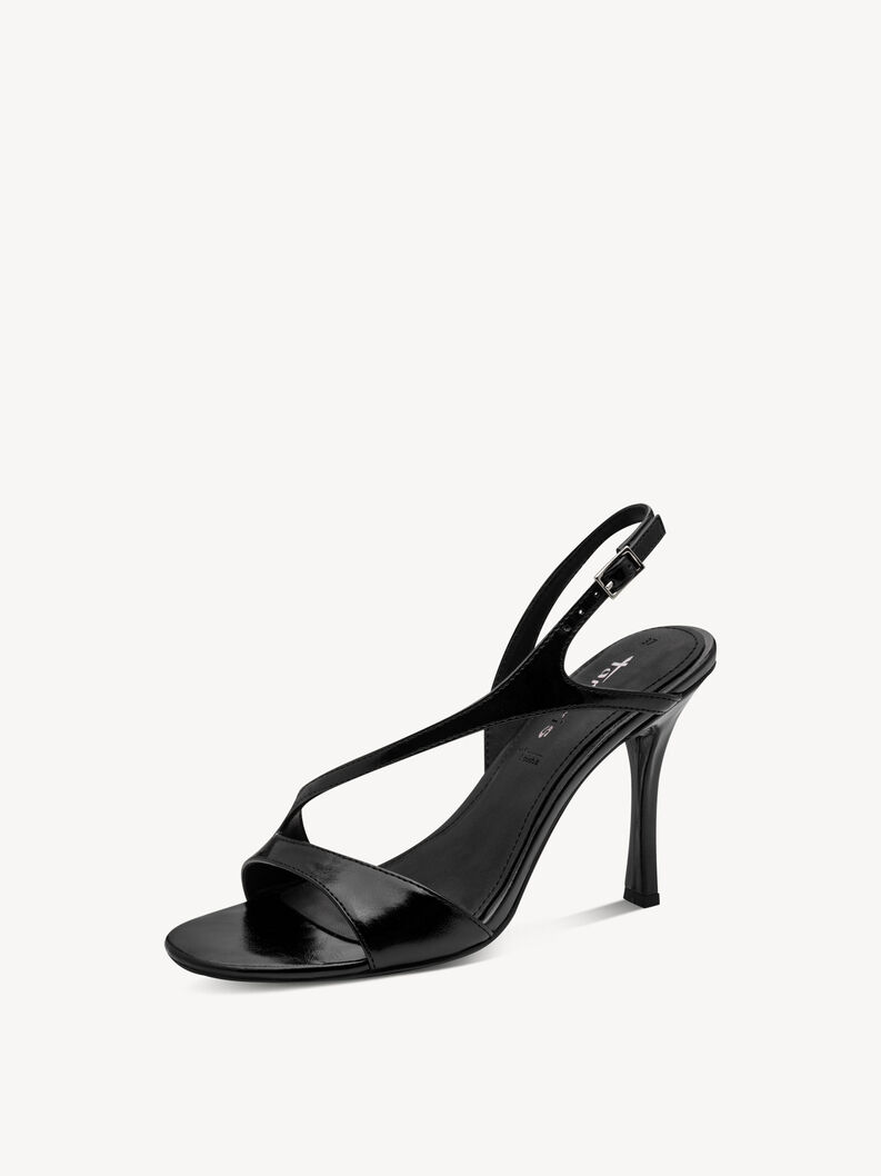 Heeled sandal - black, BLACK, hi-res