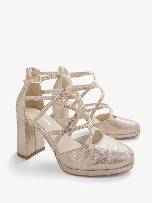 Pumps, LT GOLD STRUCT, hi-res