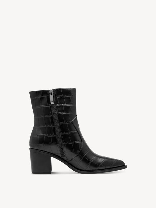 Enkellaarsje, BLACK CROCO, hi-res