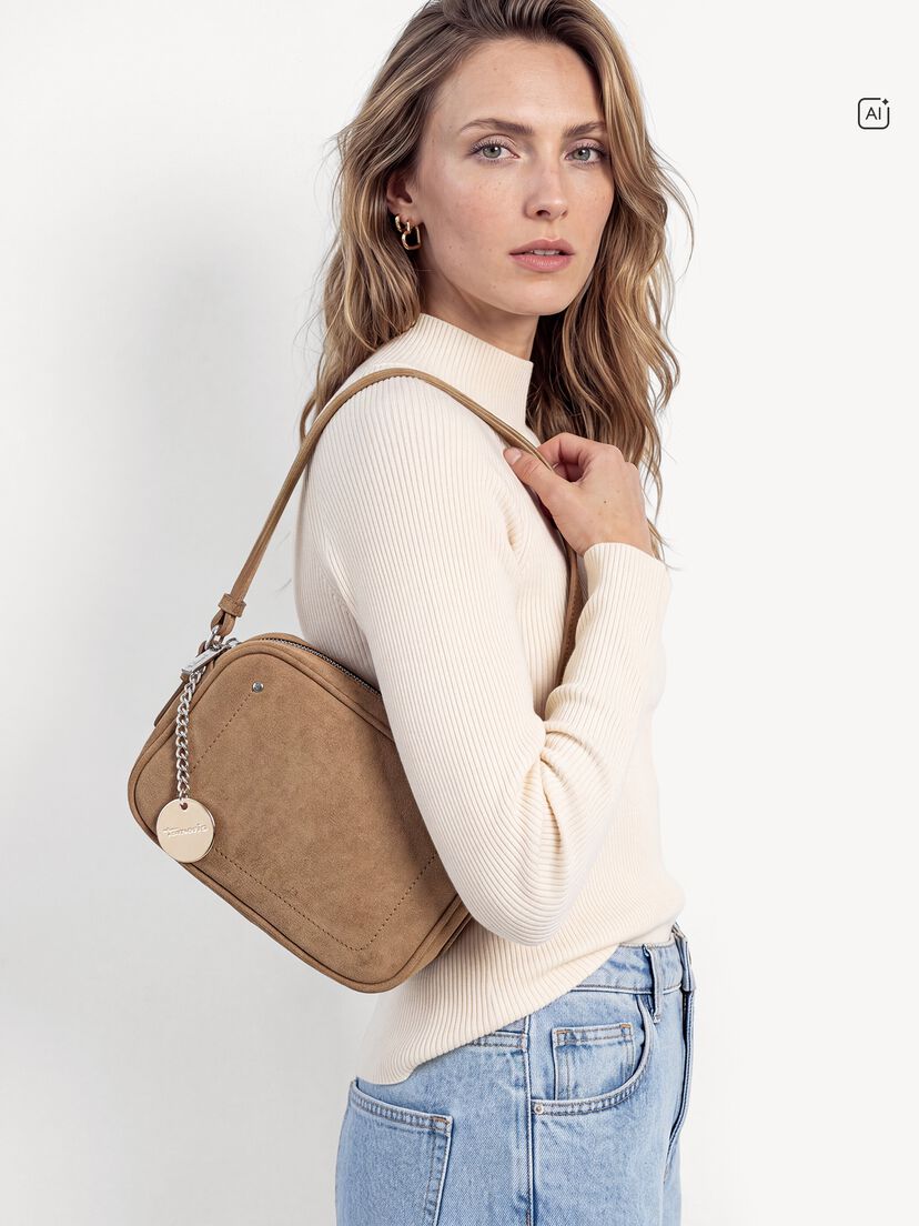 Schoudertas - bruin, taupe, hi-res