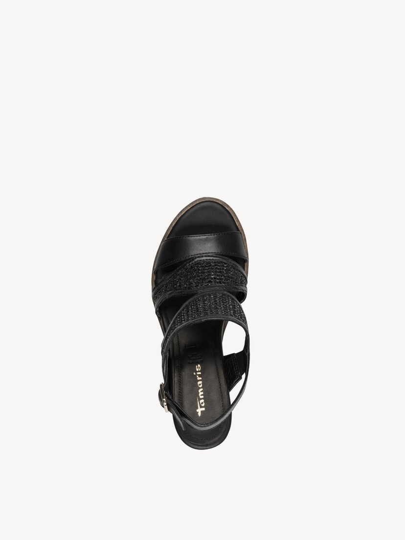Sandaaltje - zwart, BLACK, hi-res