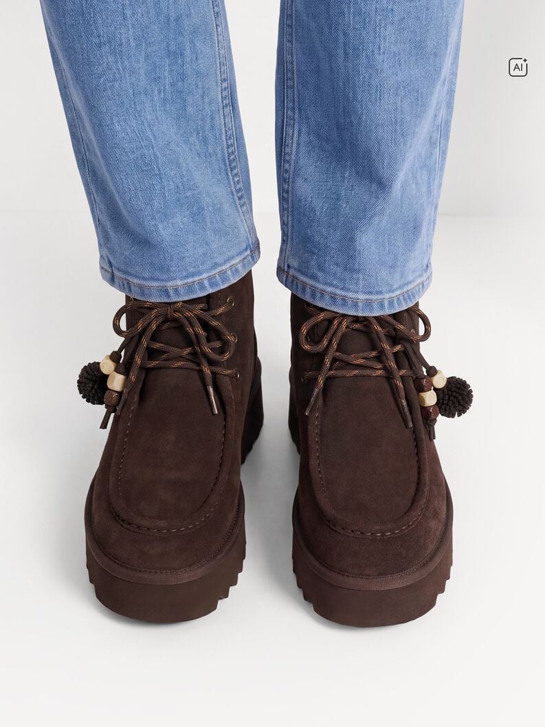Lederstiefelette - braun Warmfutter, MOCCA, hi-res