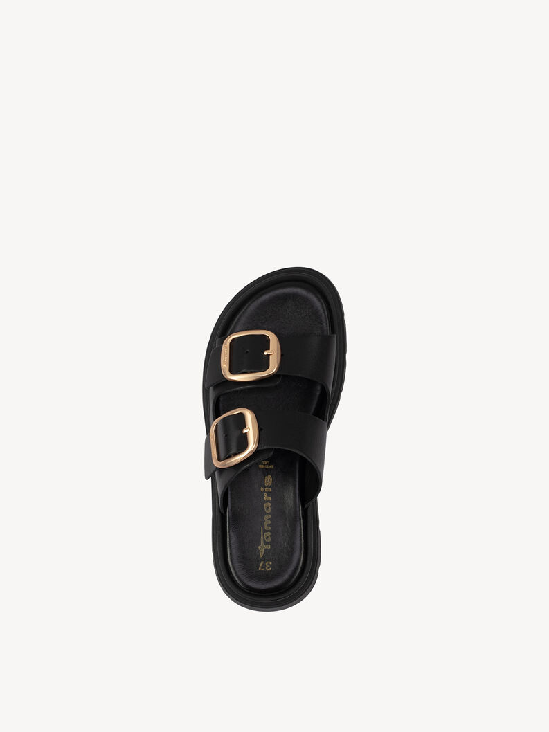Leather Mule - black, BLACK LEATHER, hi-res