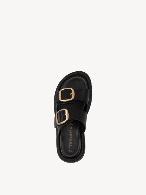 Mule, BLACK LEATHER, hi-res