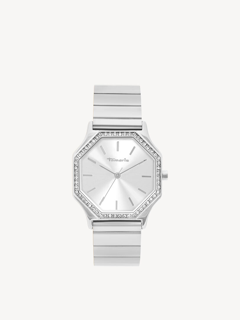 Horloge - zilver, silber-glossy wei&szlig;, hi-res